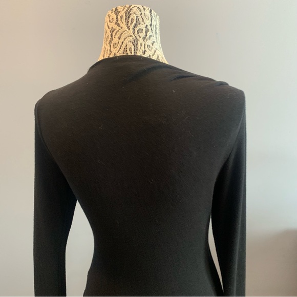 Wilfred Free Black Long Sleeve Asymmetrical Bodycon Dress - Picture 5 of 5